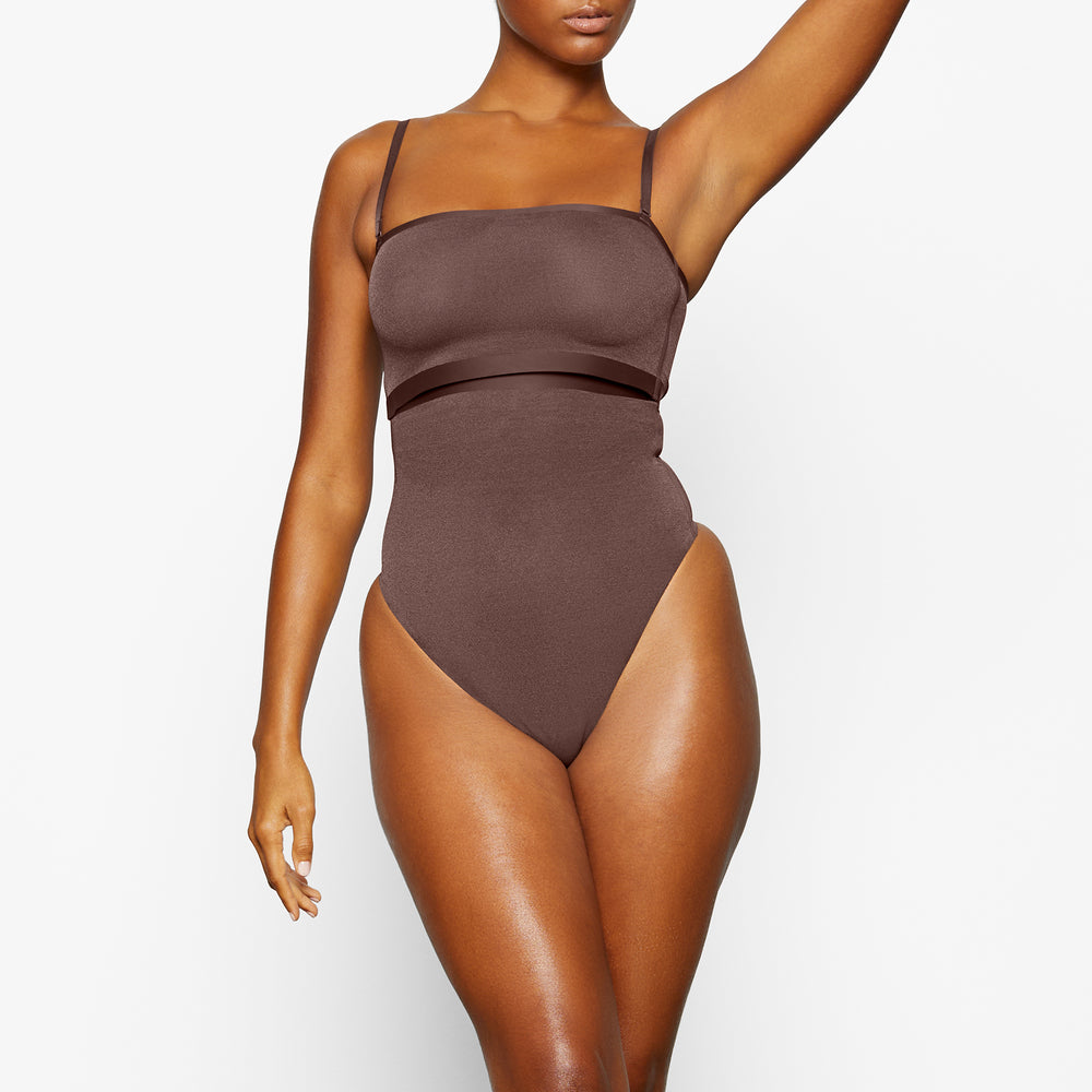 Skims SHEER SCULPT Bandeau Podprsenky Čokoláda | BQLH-41052