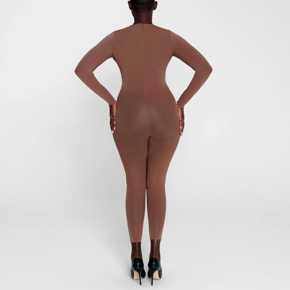 Skims SHEER SCULPT CATSUIT Bodysuit Hnede | ZJQU-14206
