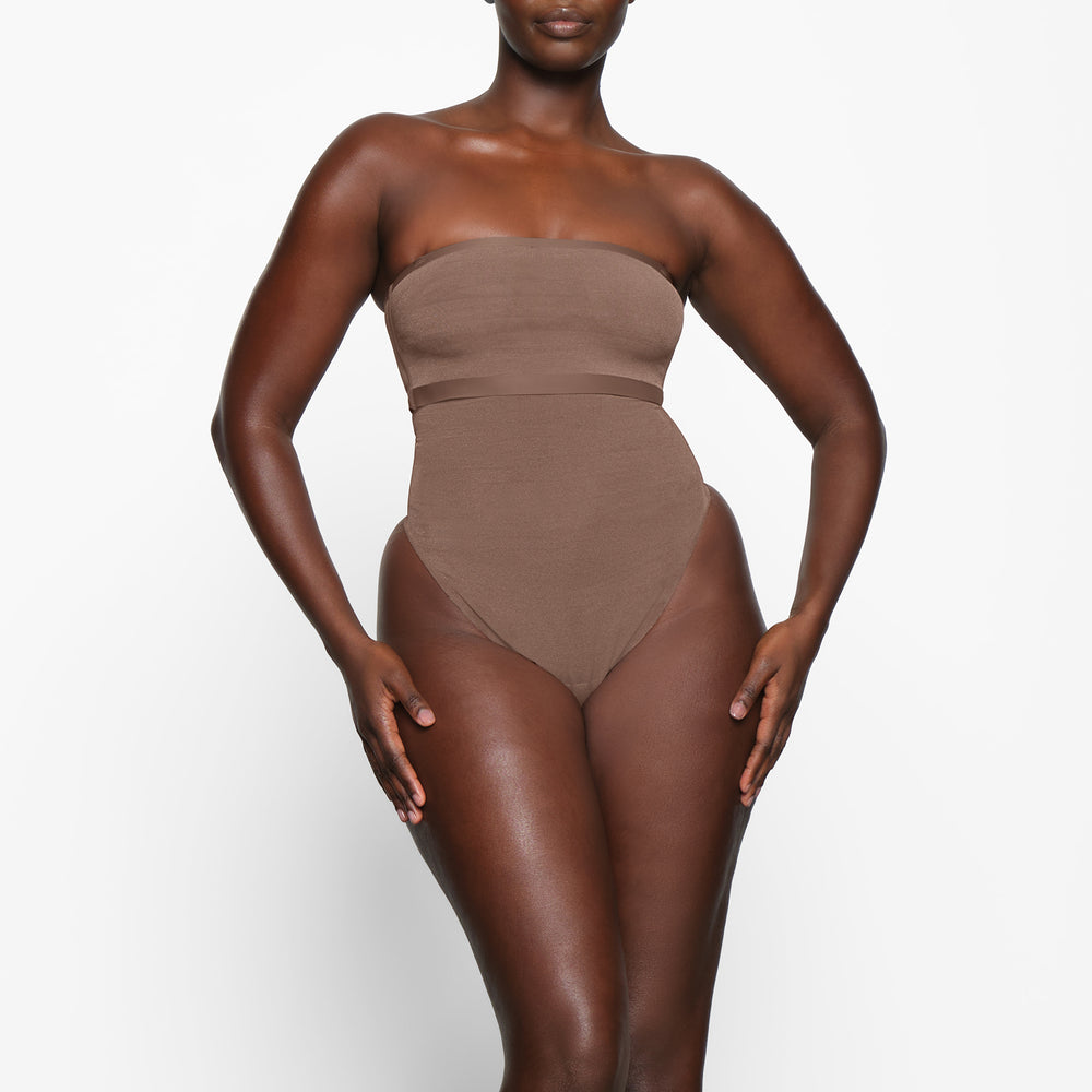 Skims SHEER SCULPT HIGH WAIST Thong Hnede | UAXI-60835