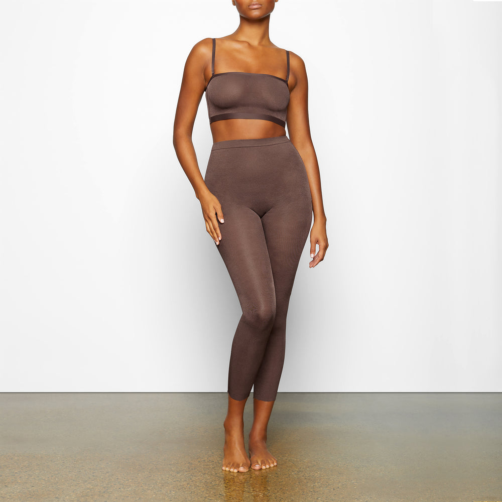 Skims SHEER SCULPT LOW BACK Leginy Čokoláda | PUXT-53912