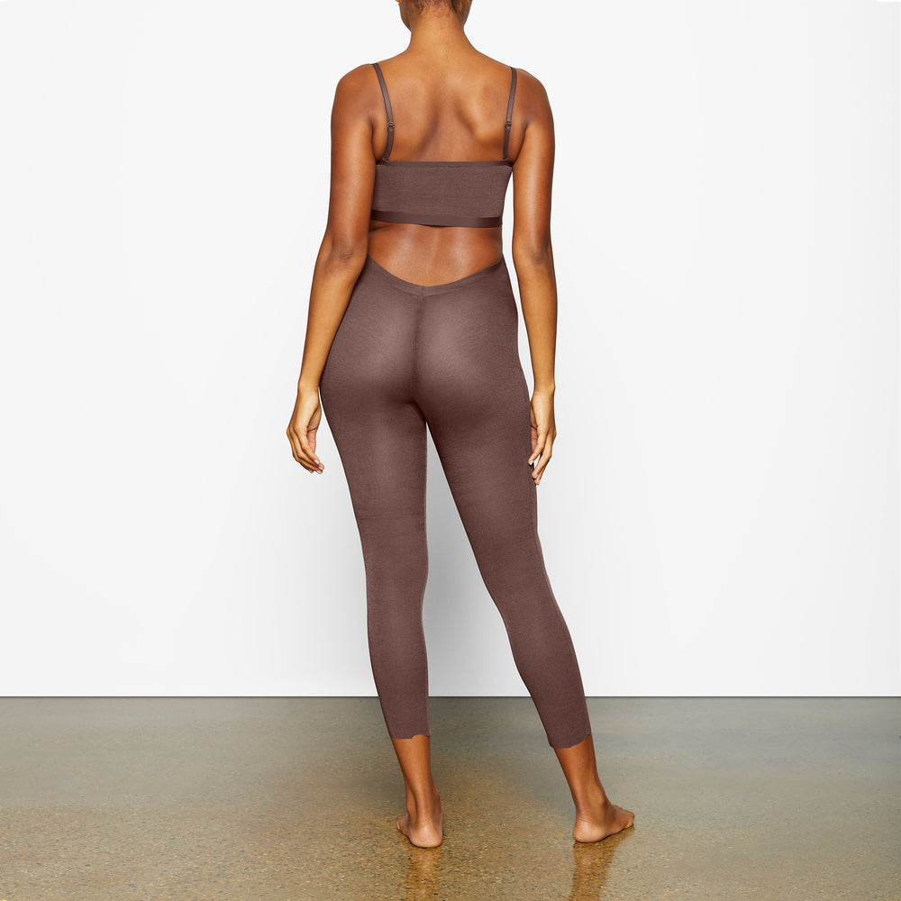 Skims SHEER SCULPT LOW BACK Leginy Čokoláda | PUXT-53912