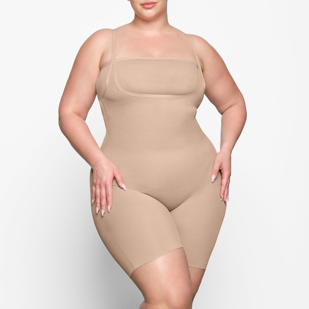 Skims SHEER SCULPT OPEN BUST Bodysuit Béžové | SNIV-06281