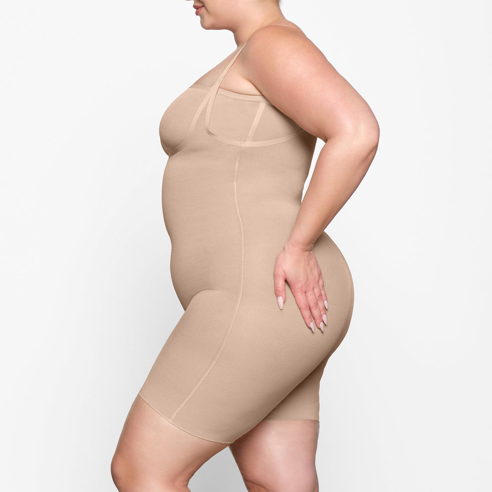 Skims SHEER SCULPT OPEN BUST Bodysuit Béžové | SNIV-06281