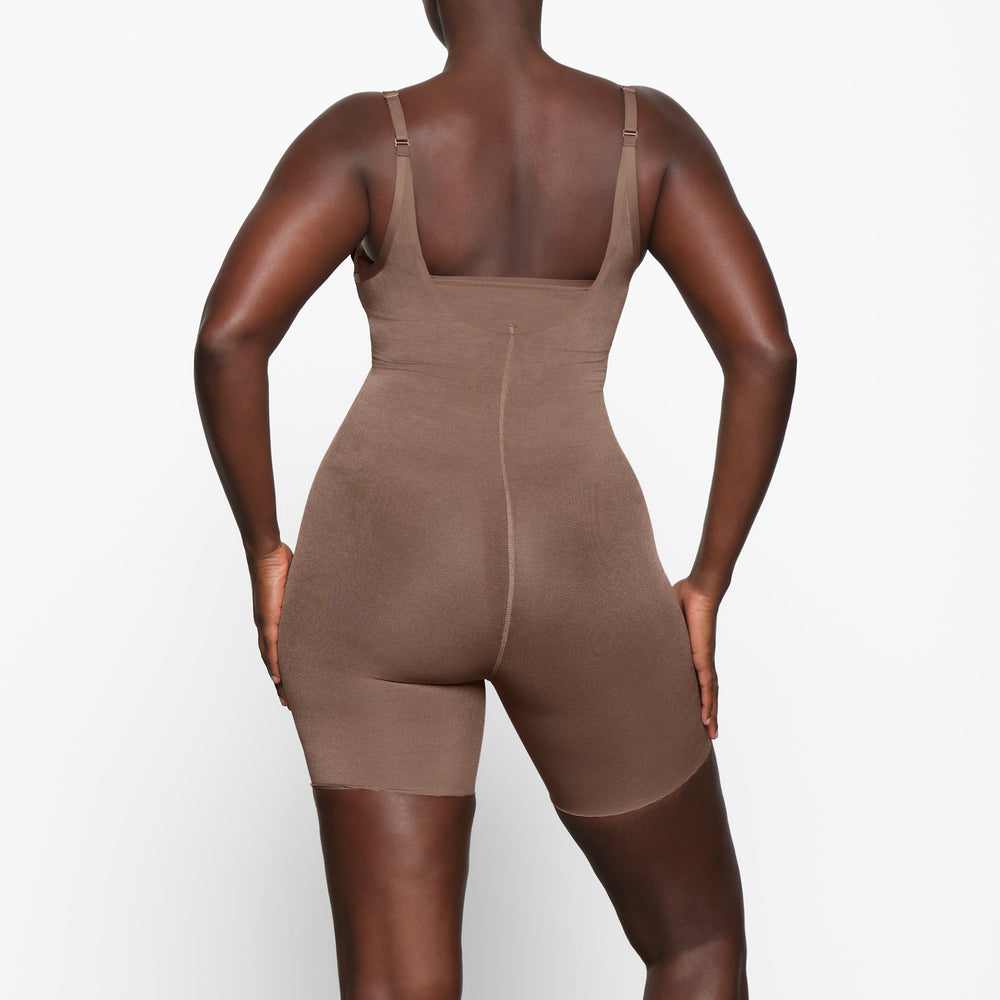 Skims SHEER SCULPT OPEN BUST Bodysuit Hnede | JQKH-50849