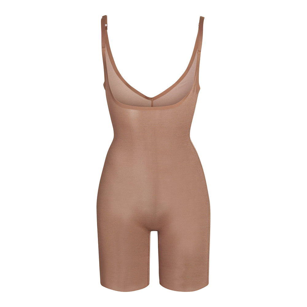 Skims SHEER SCULPT OPEN BUST Bodysuit Hnede | JQKH-50849