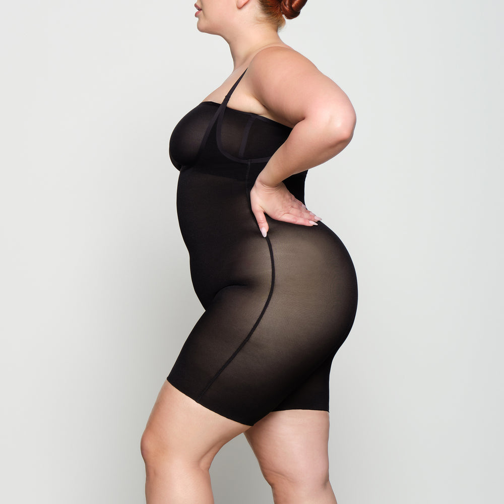 Skims SHEER SCULPT OPEN BUST Bodysuit Čierne | SPJY-37028
