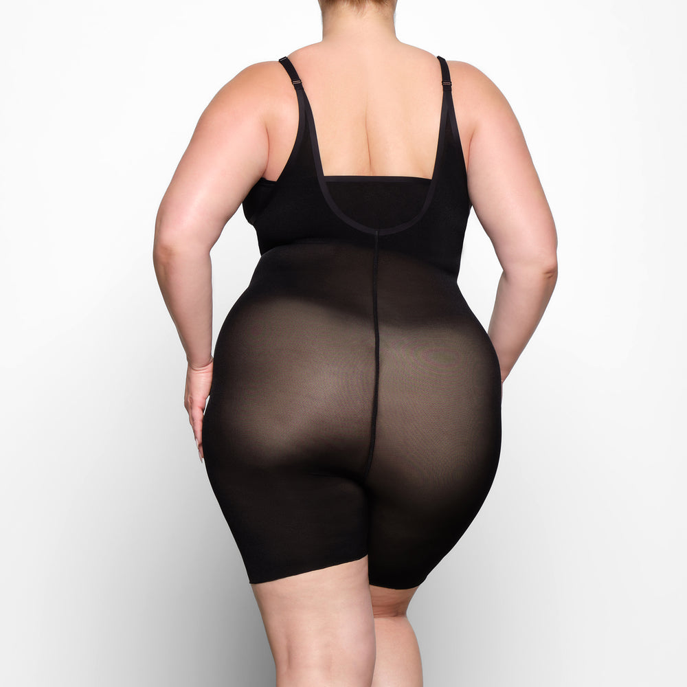 Skims SHEER SCULPT OPEN BUST Bodysuit Čierne | SPJY-37028
