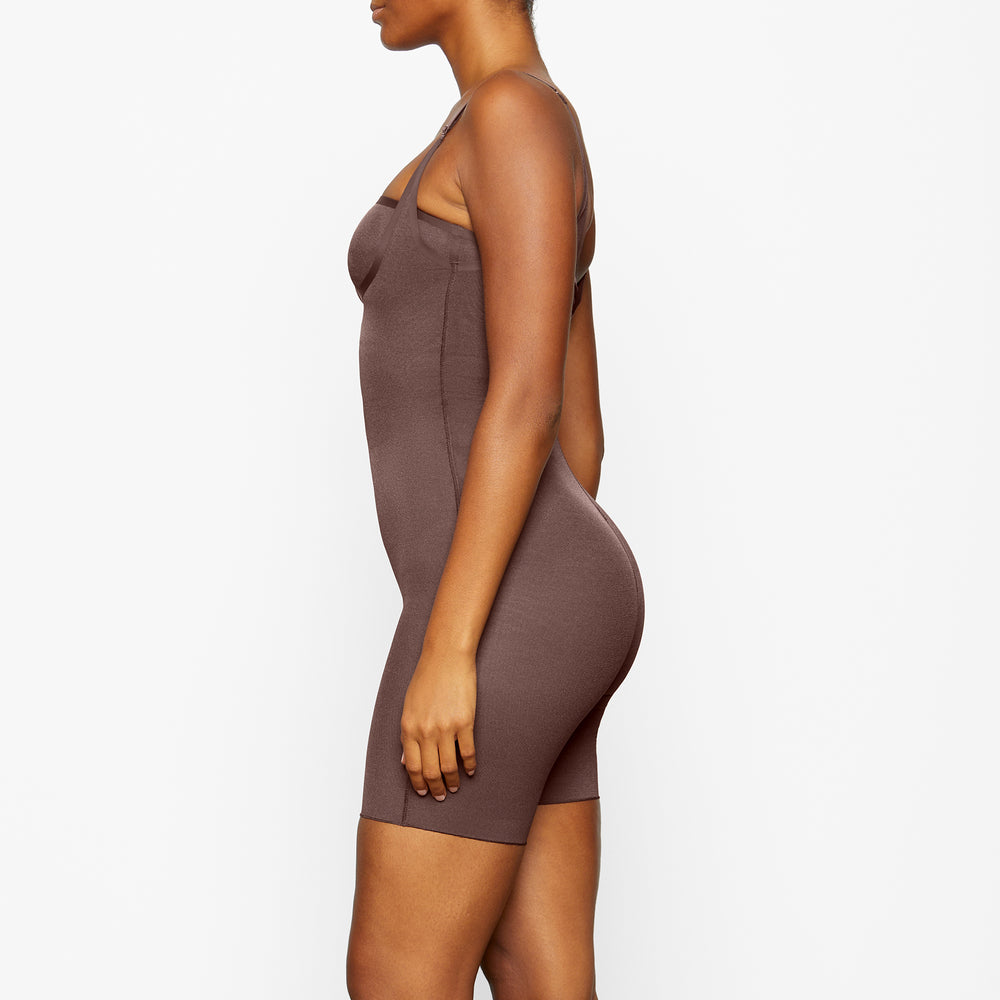 Skims SHEER SCULPT OPEN BUST Bodysuit Čokoláda | IHKW-07254