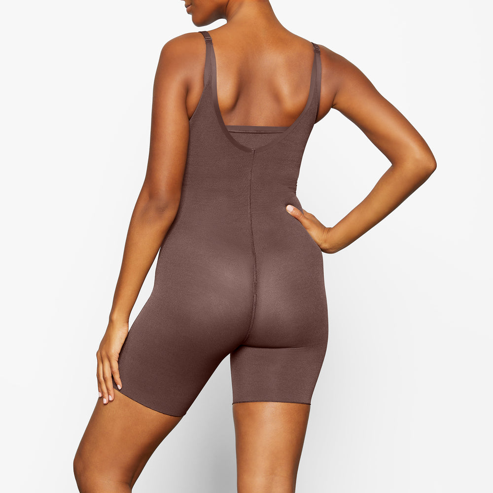 Skims SHEER SCULPT OPEN BUST Bodysuit Čokoláda | IHKW-07254