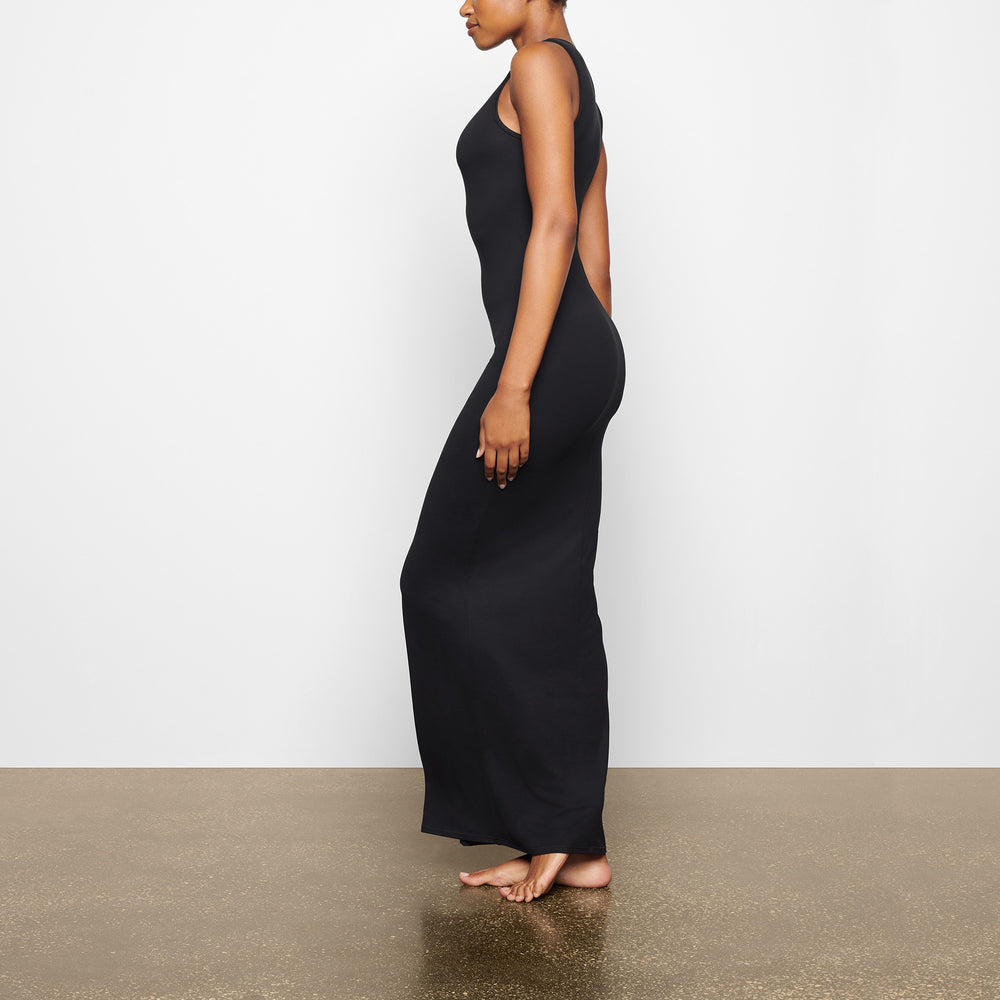 Skims SMOOTH LOUNGE CREW NECK SLEEVELESS Dress Čierne | YQHO-70186