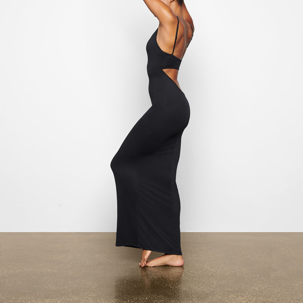 Skims SMOOTH LOUNGE LOW BACK CAMI Dress Čierne | PSEN-48953
