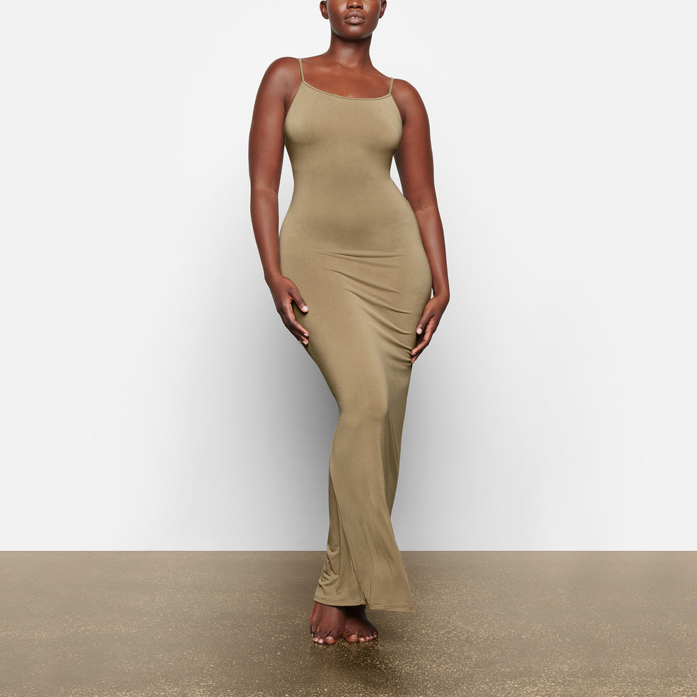 Skims SMOOTH LOUNGE LOW BACK CAMI Dress Hnedožltý | WOPU-96582