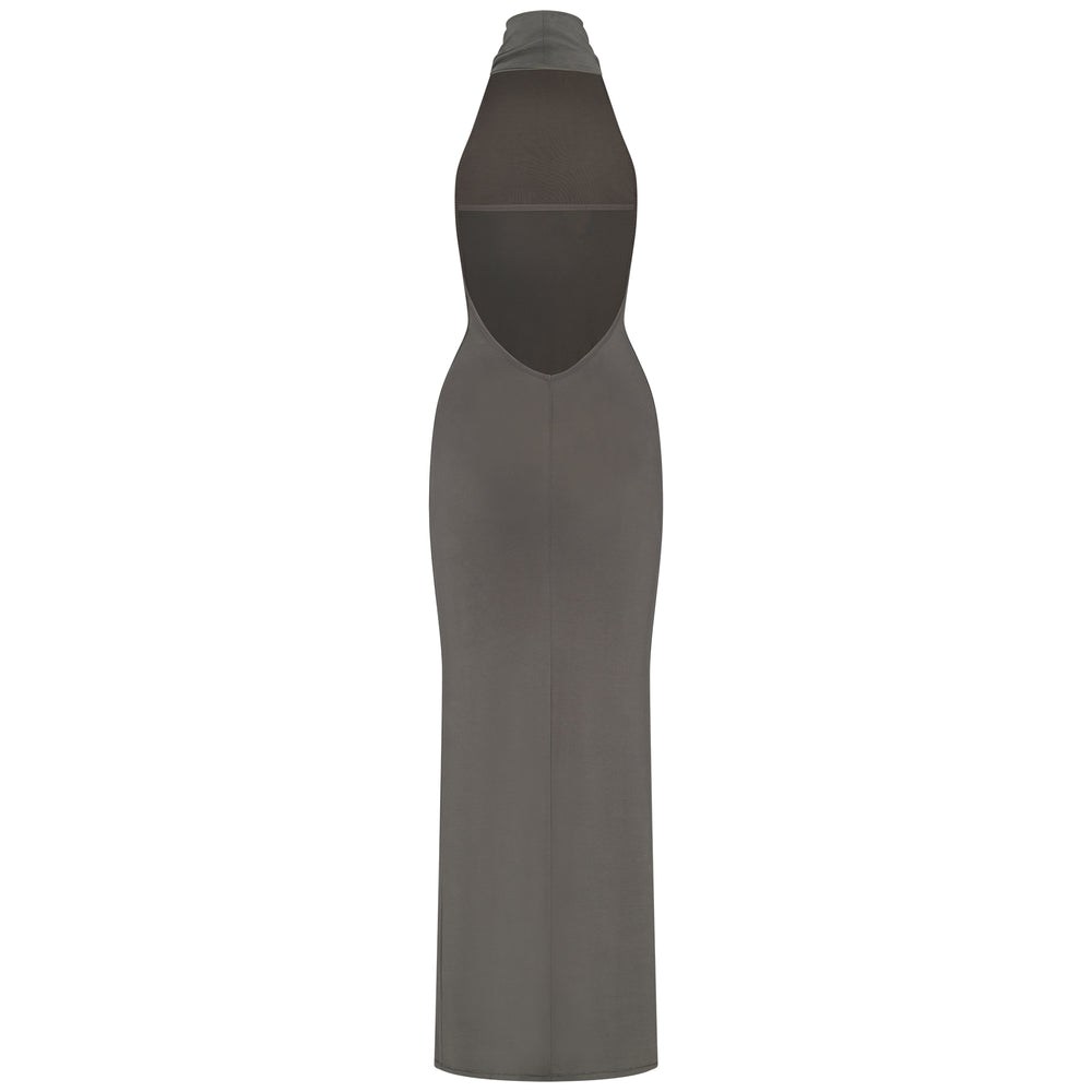 Skims SMOOTH LOUNGE LOW BACK HALTER Dress Tmavo Siva | JYIQ-05236