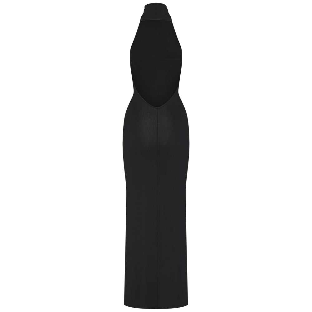 Skims SMOOTH LOUNGE LOW BACK HALTER Dress Čierne | YOST-20573
