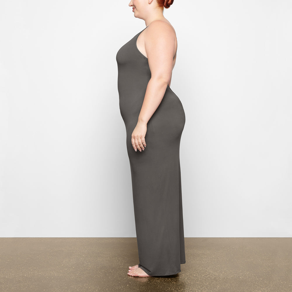 Skims SMOOTH LOUNGE LOW BACK KEYHOLE Dress Tmavo Siva | FOXC-94765