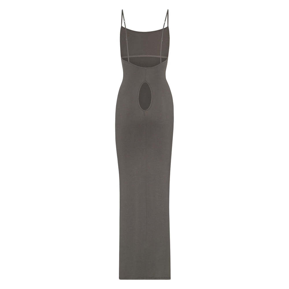 Skims SMOOTH LOUNGE LOW BACK KEYHOLE Dress Tmavo Siva | FOXC-94765