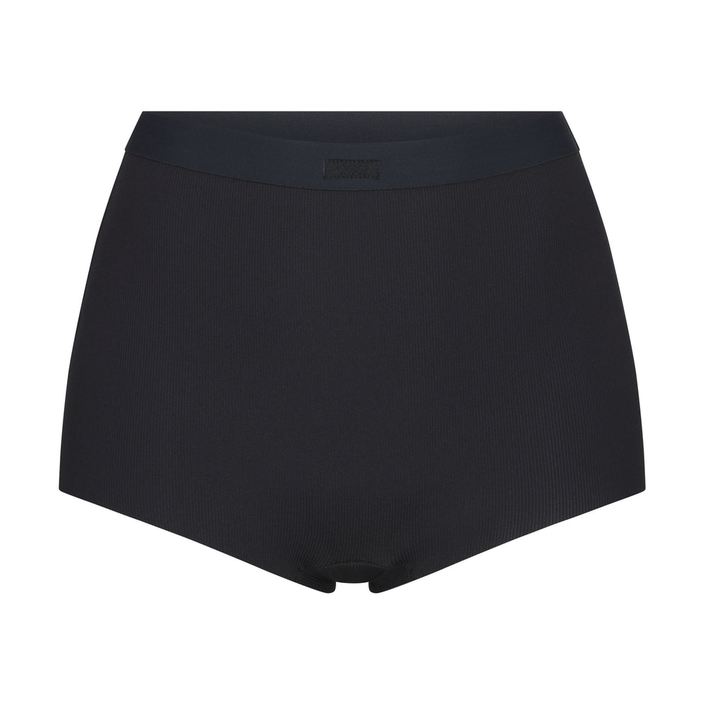Skims SMOOTH RIB Boy Short Čierne | TZDN-09814