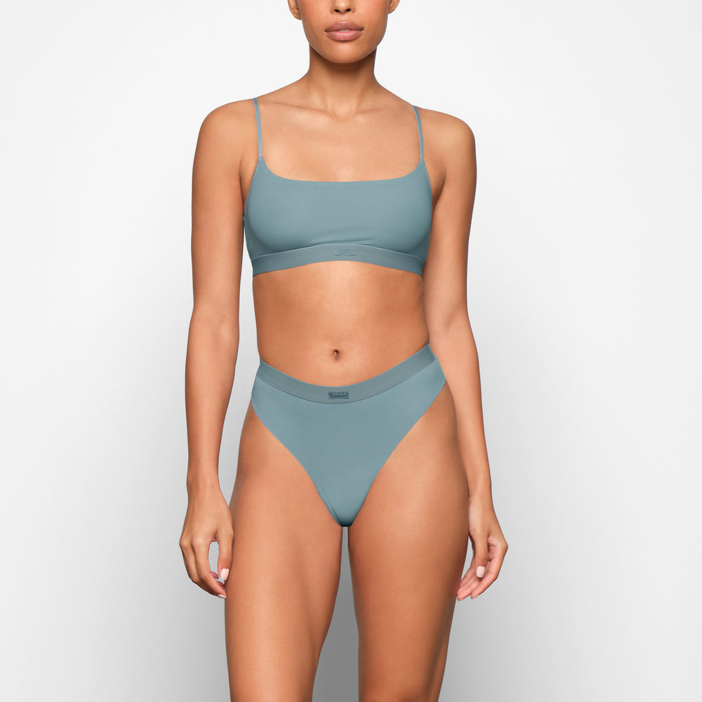 Skims SMOOTH RIB SCOOP NECK Bralette Modre | WHRC-29580