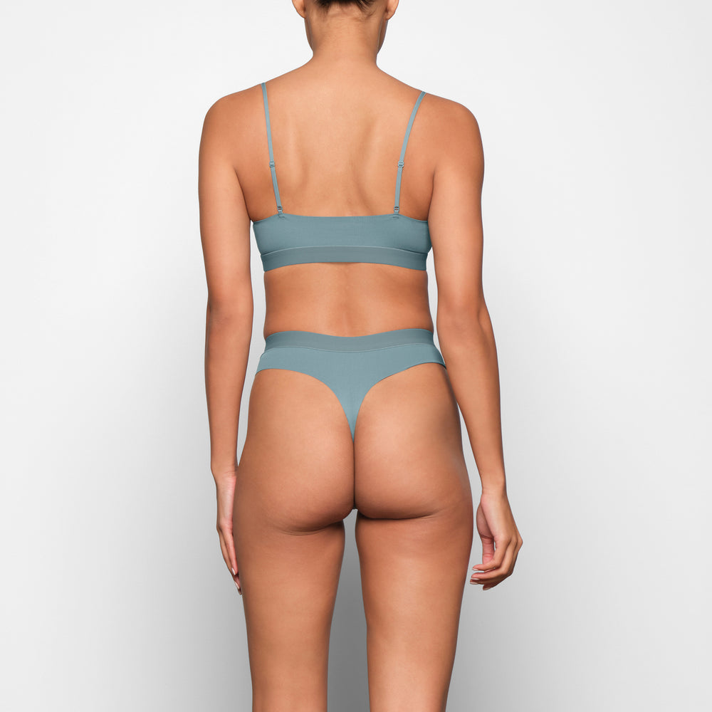 Skims SMOOTH RIB SCOOP NECK Bralette Modre | WHRC-29580
