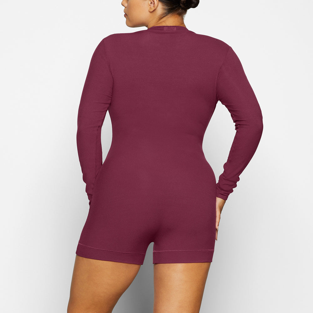 Skims SOFT LOUNGE BUTTON UP HENLEY Onesie Nachový | ETBG-64173