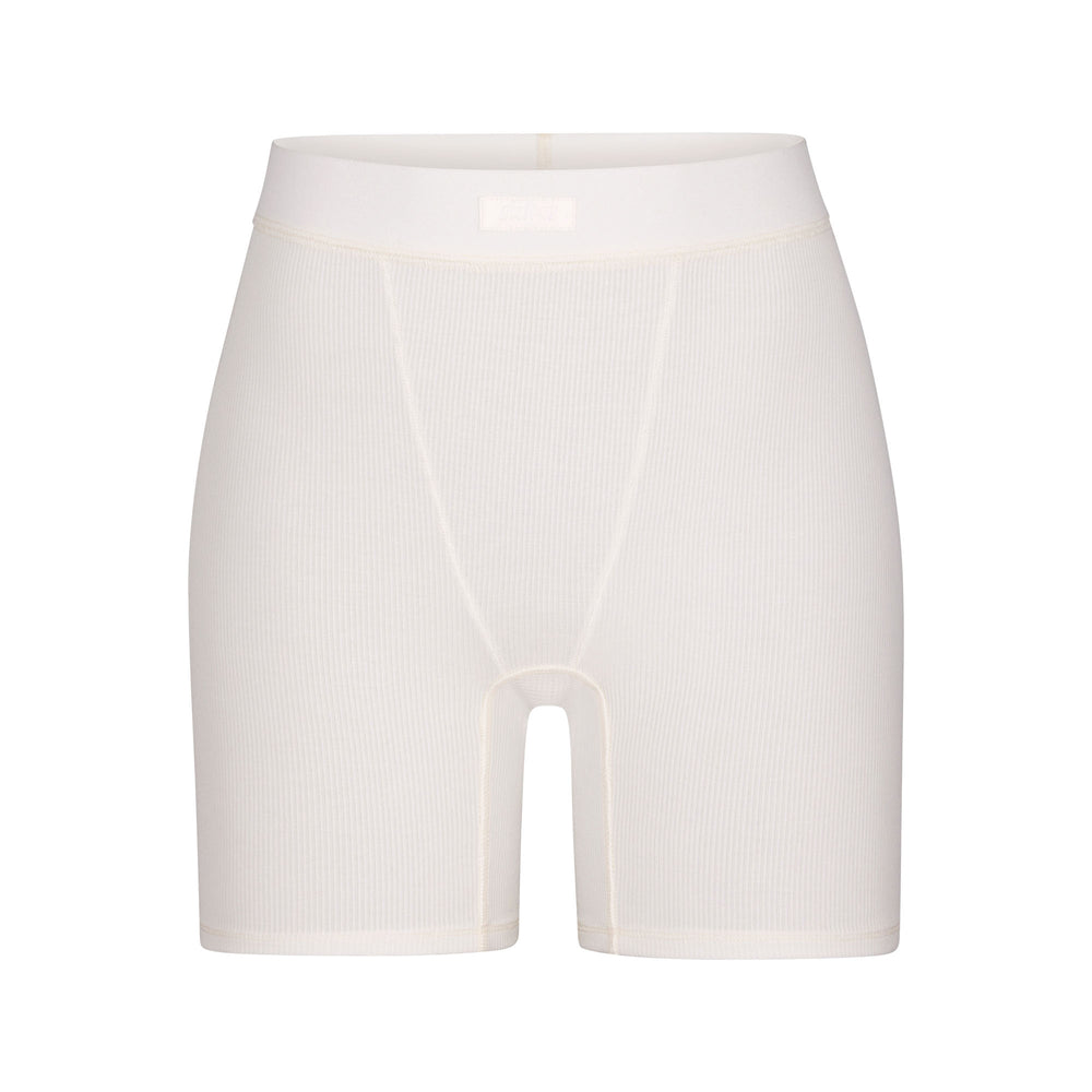 Skims SOFT LOUNGE Boxer Shorts Biele | BLEK-65387