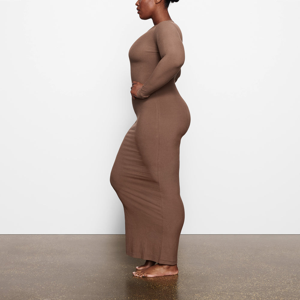 Skims SOFT LOUNGE CREW NECK LONG Dress Marhule | MGNP-19742