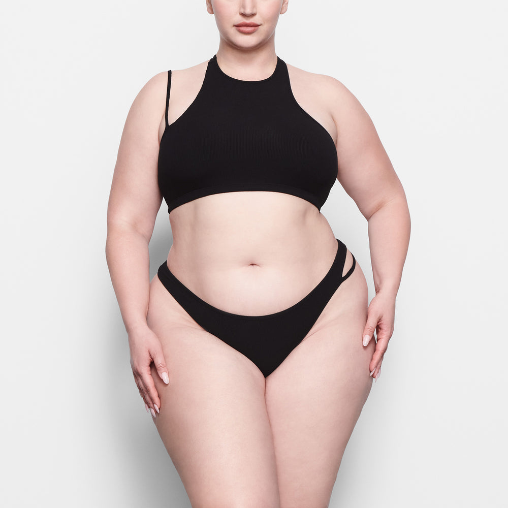 Skims SOFT LOUNGE CUT OUT Thong Čierne | OVPC-50198