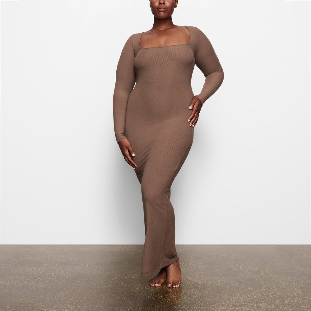 Skims SOFT LOUNGE LONG SLEEVE Dress Marhule | DNPY-45809