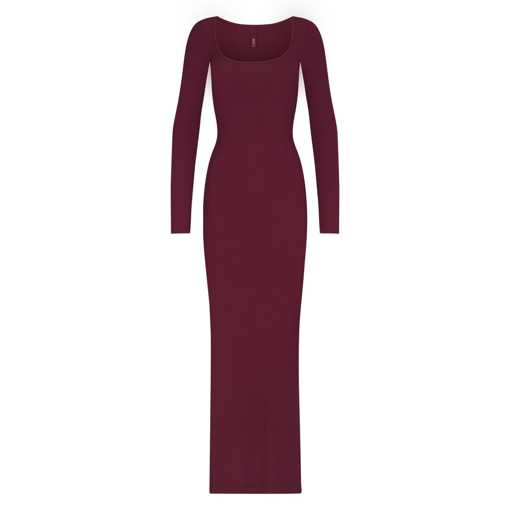 Skims SOFT LOUNGE LONG SLEEVE Dress Nachový | QEVH-84037