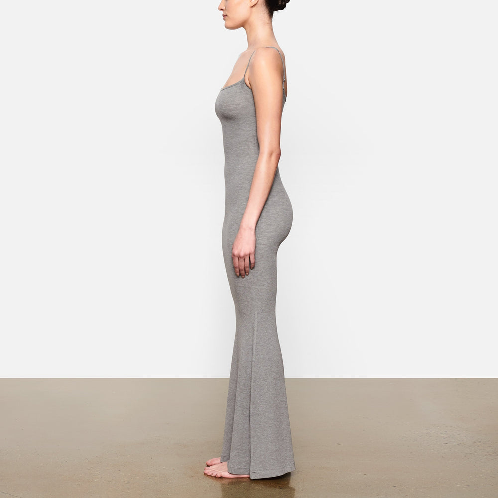 Skims SOFT LOUNGE LONG SLIP Dress Siva | NTWA-98215
