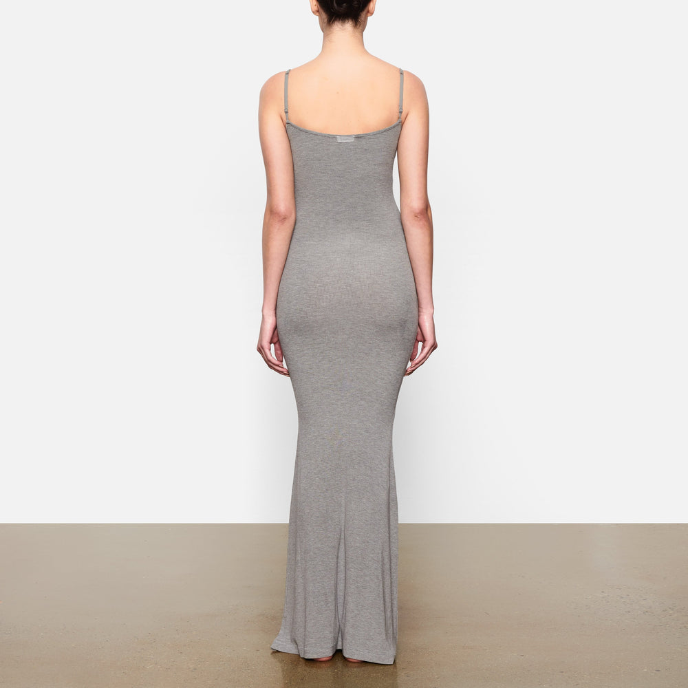 Skims SOFT LOUNGE LONG SLIP Dress Siva | NTWA-98215