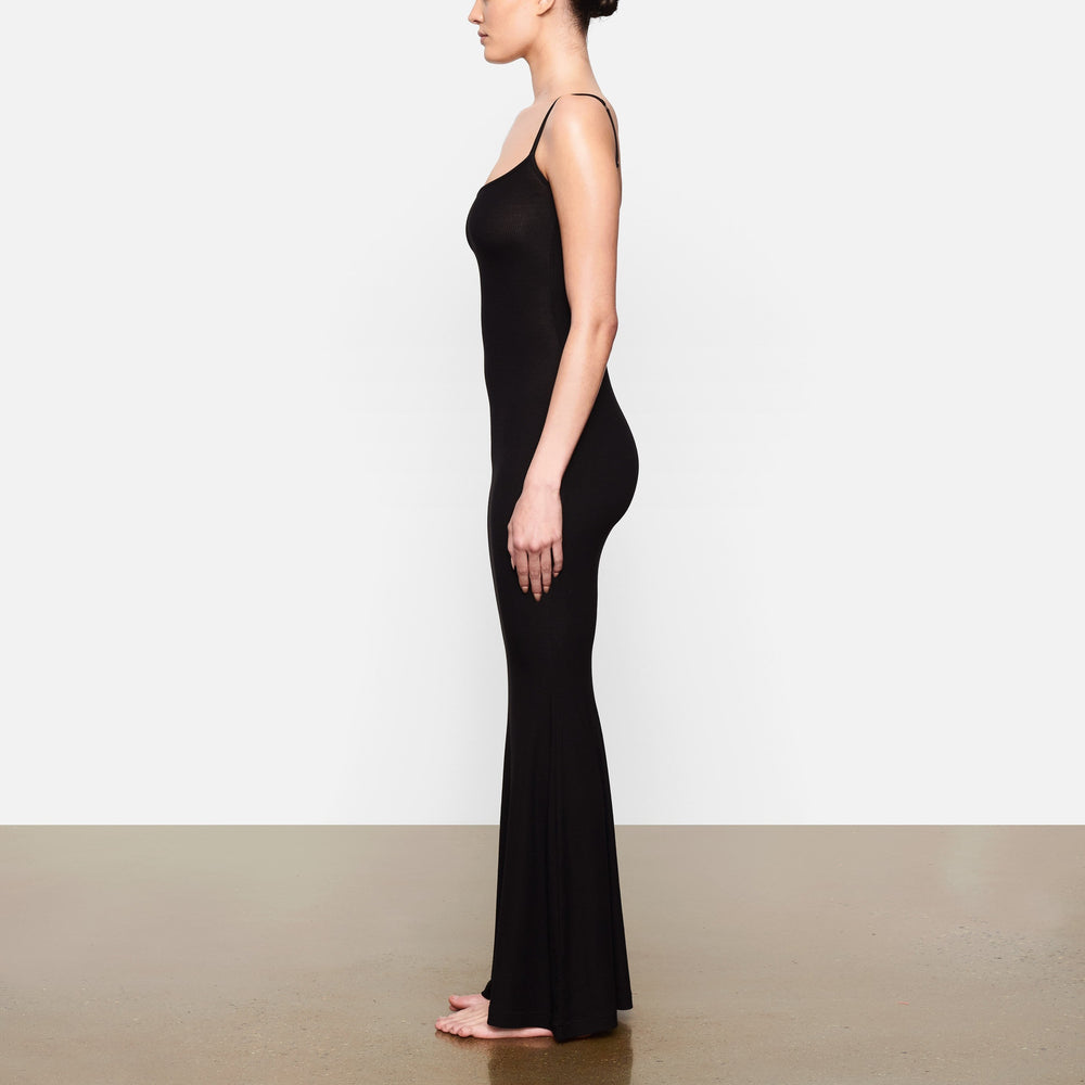 Skims SOFT LOUNGE LONG SLIP Dress Čierne | XGNF-13802