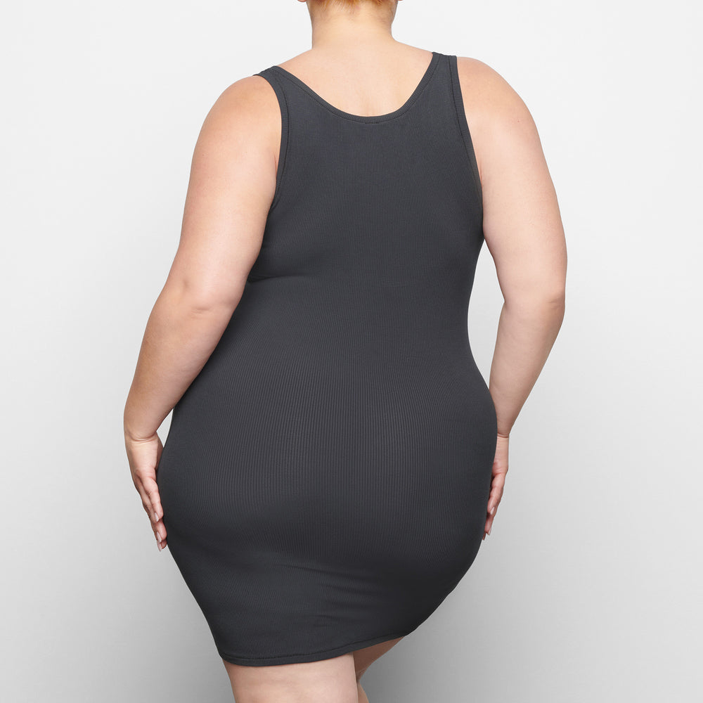 Skims SOFT LOUNGE MINI Dress Tmavo Siva | RDZE-70359