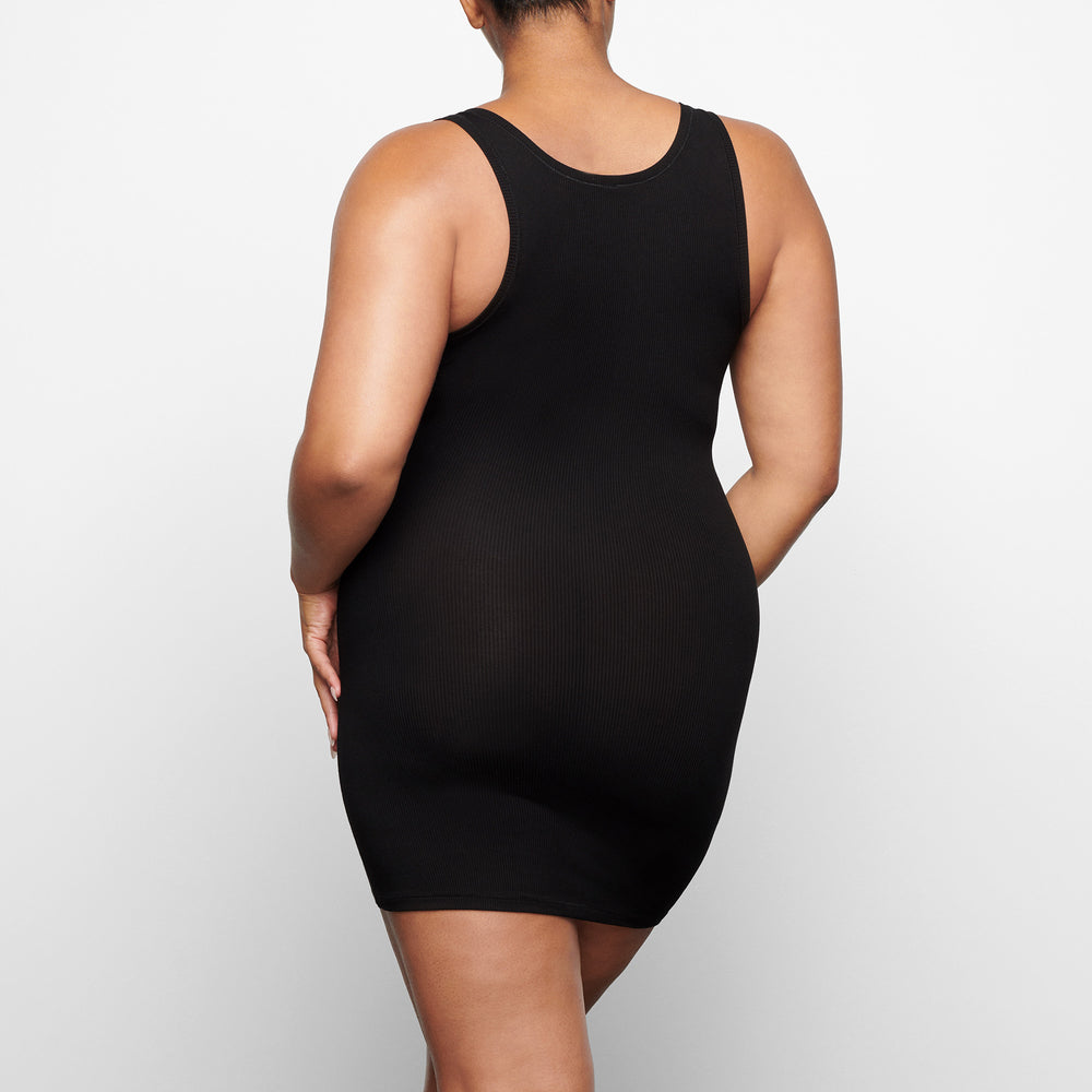 Skims SOFT LOUNGE MINI Dress Čierne | NZCJ-85014