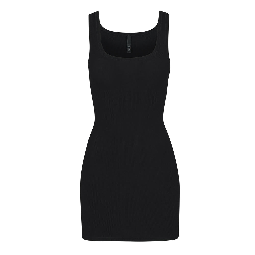 Skims SOFT LOUNGE MINI Dress Čierne | NZCJ-85014