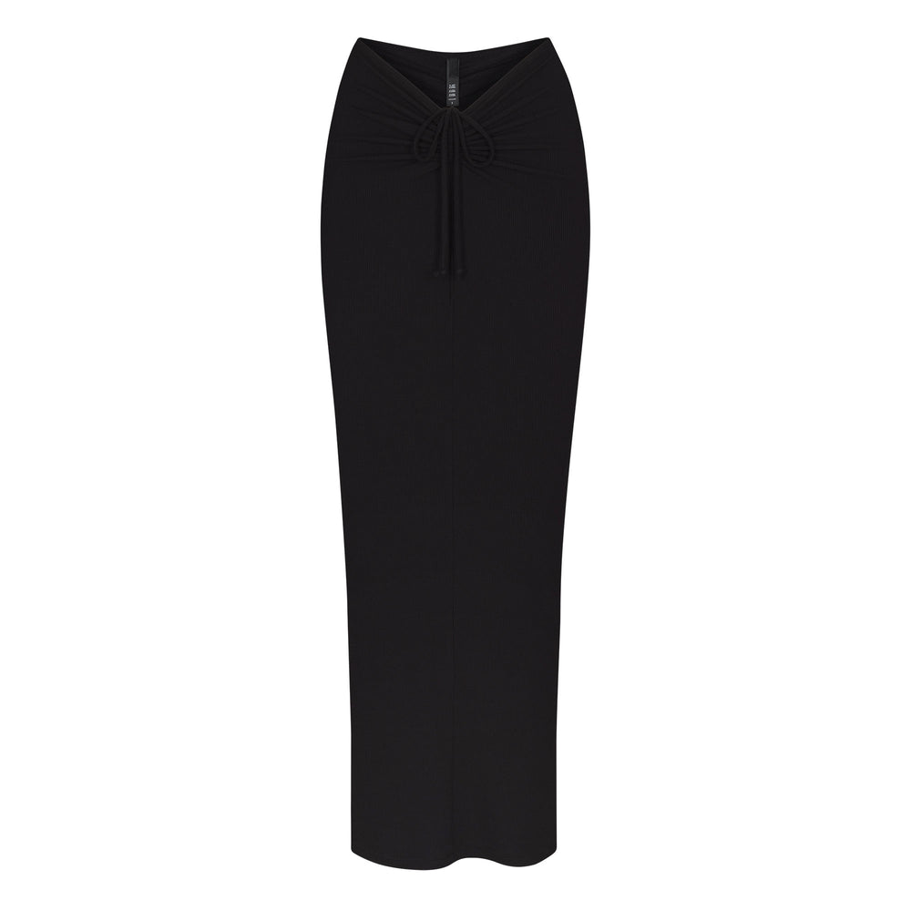 Skims SOFT LOUNGE RUCHED LONG Sukna Čierne | YIRX-26508