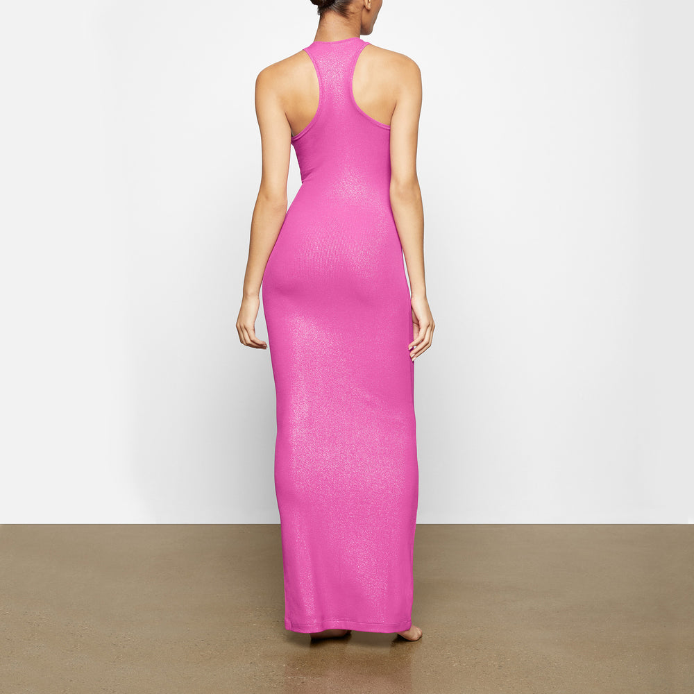 Skims SOFT LOUNGE SHIMMER RACERBACK Dress Fuchsie | EBZX-24587