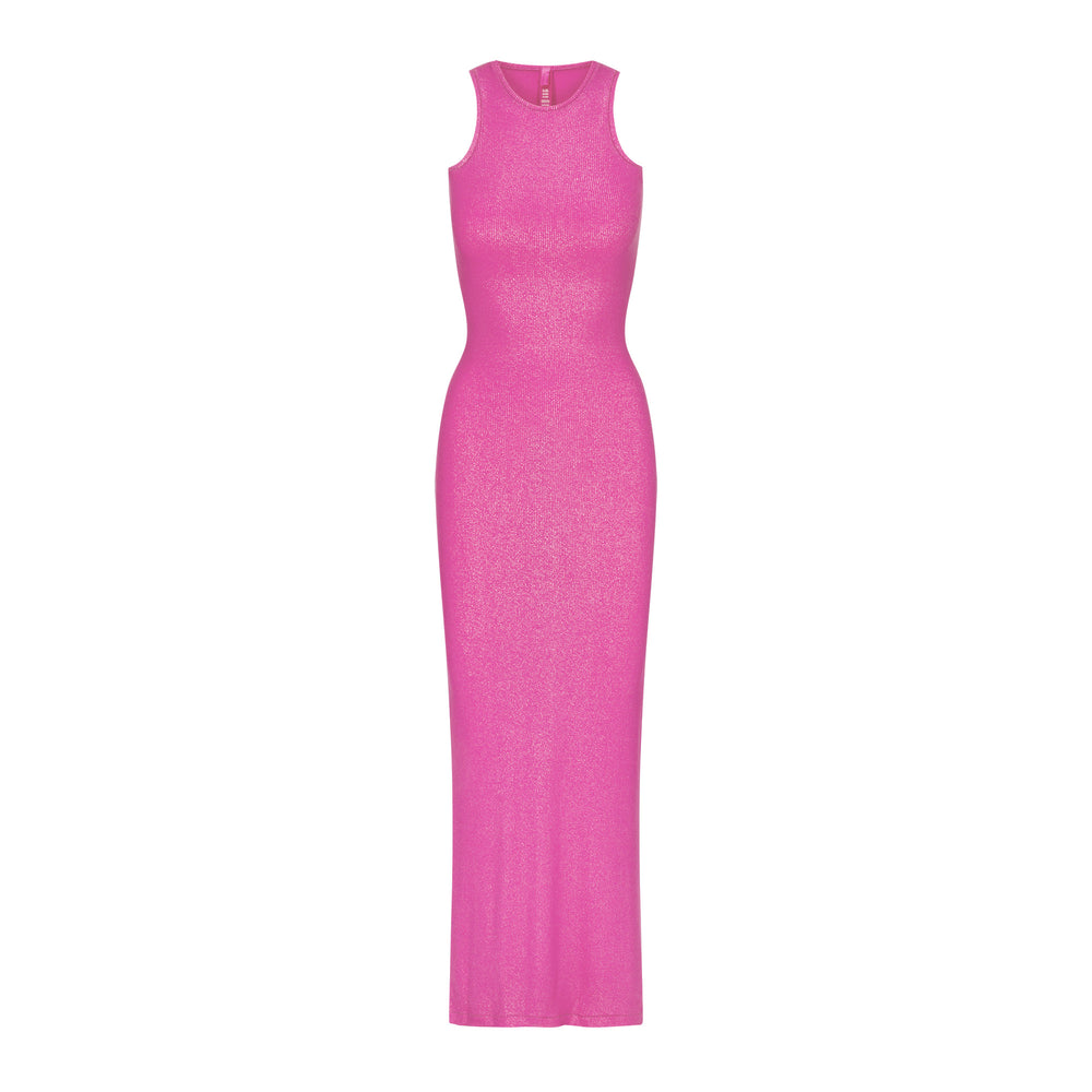 Skims SOFT LOUNGE SHIMMER RACERBACK Dress Fuchsie | EBZX-24587