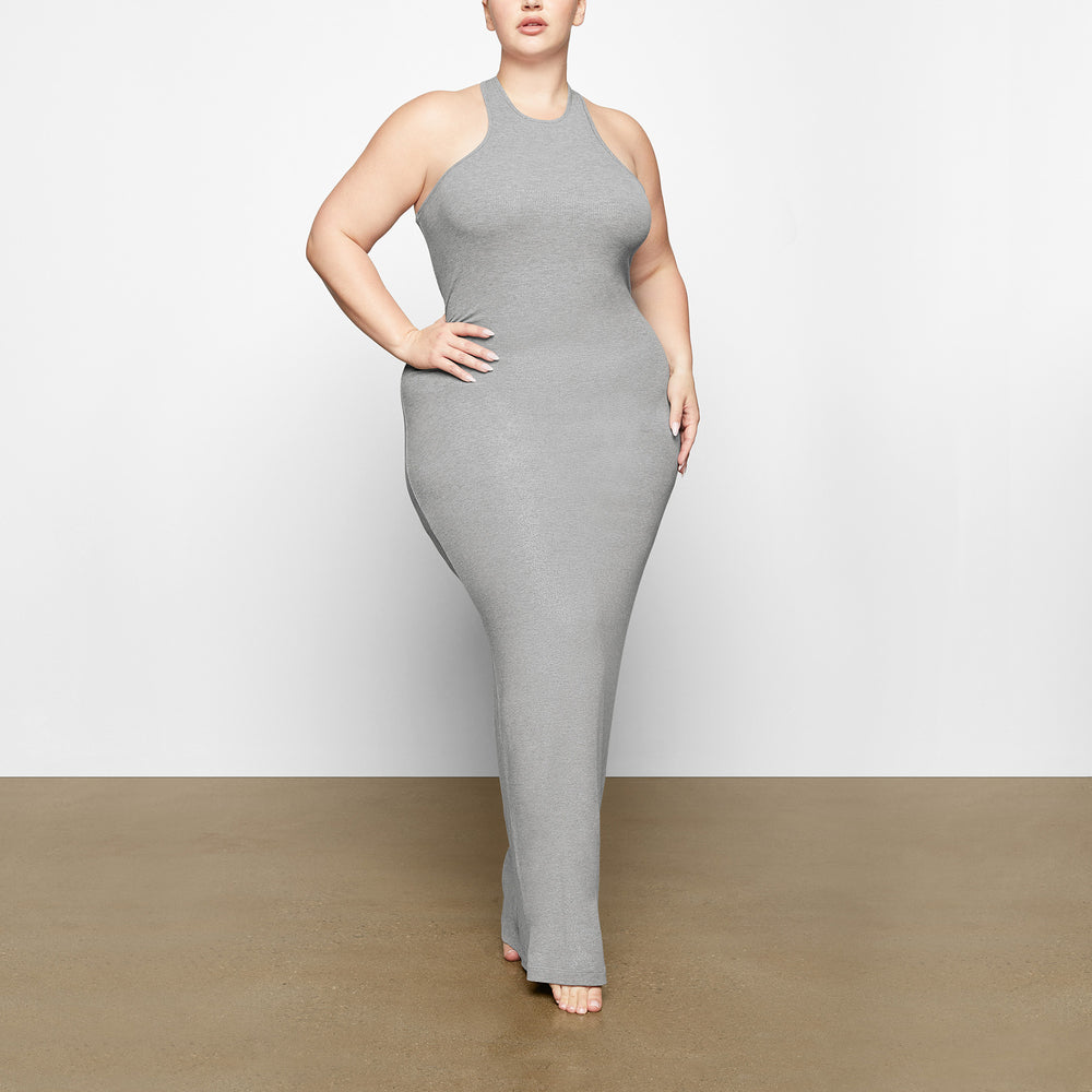 Skims SOFT LOUNGE SHIMMER RACERBACK Dress Siva | NKHE-90324