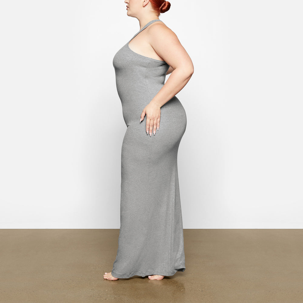 Skims SOFT LOUNGE SHIMMER RACERBACK Dress Siva | NKHE-90324