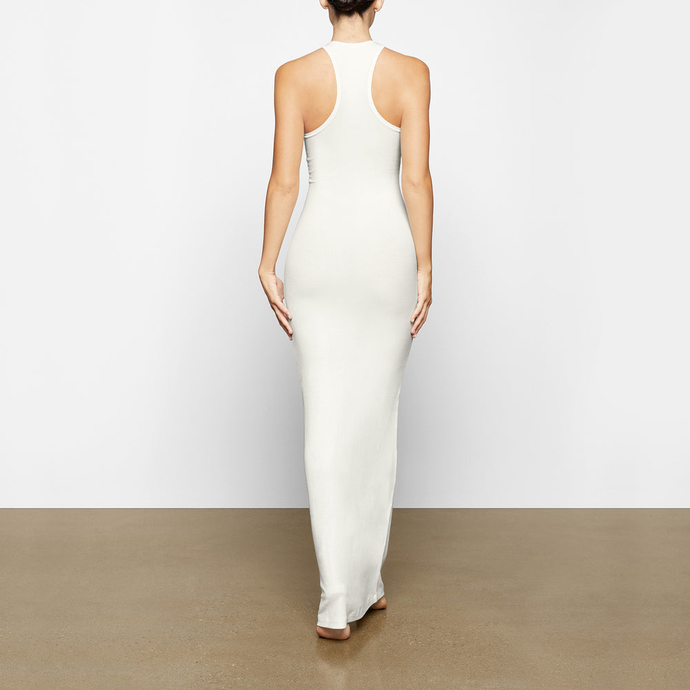 Skims SOFT LOUNGE SHIMMER RACERBACK Dress Biele | QZCL-09128