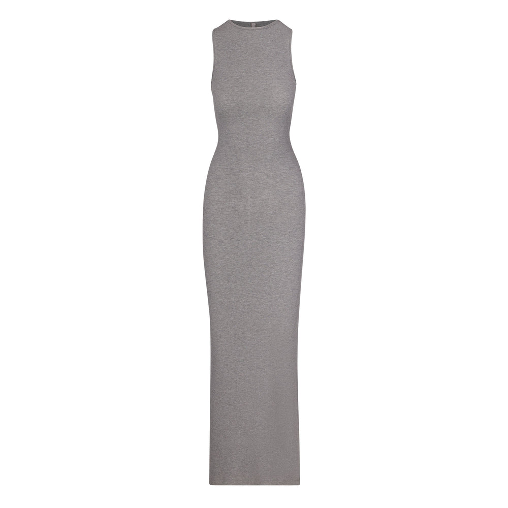 Skims SOFT LOUNGE SLEEVELESS LONG Dress Siva | NZBU-38524