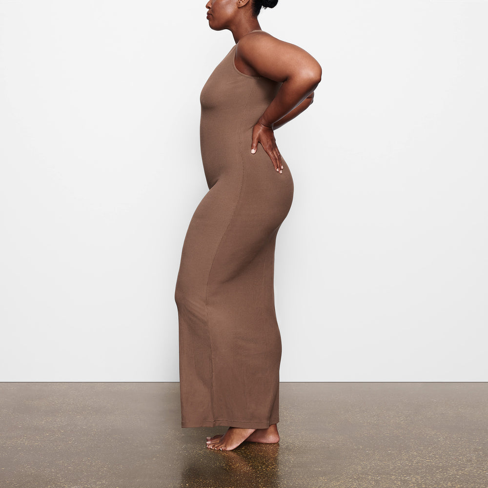 Skims SOFT LOUNGE SLEEVELESS LONG Dress Marhule | OQFN-09183