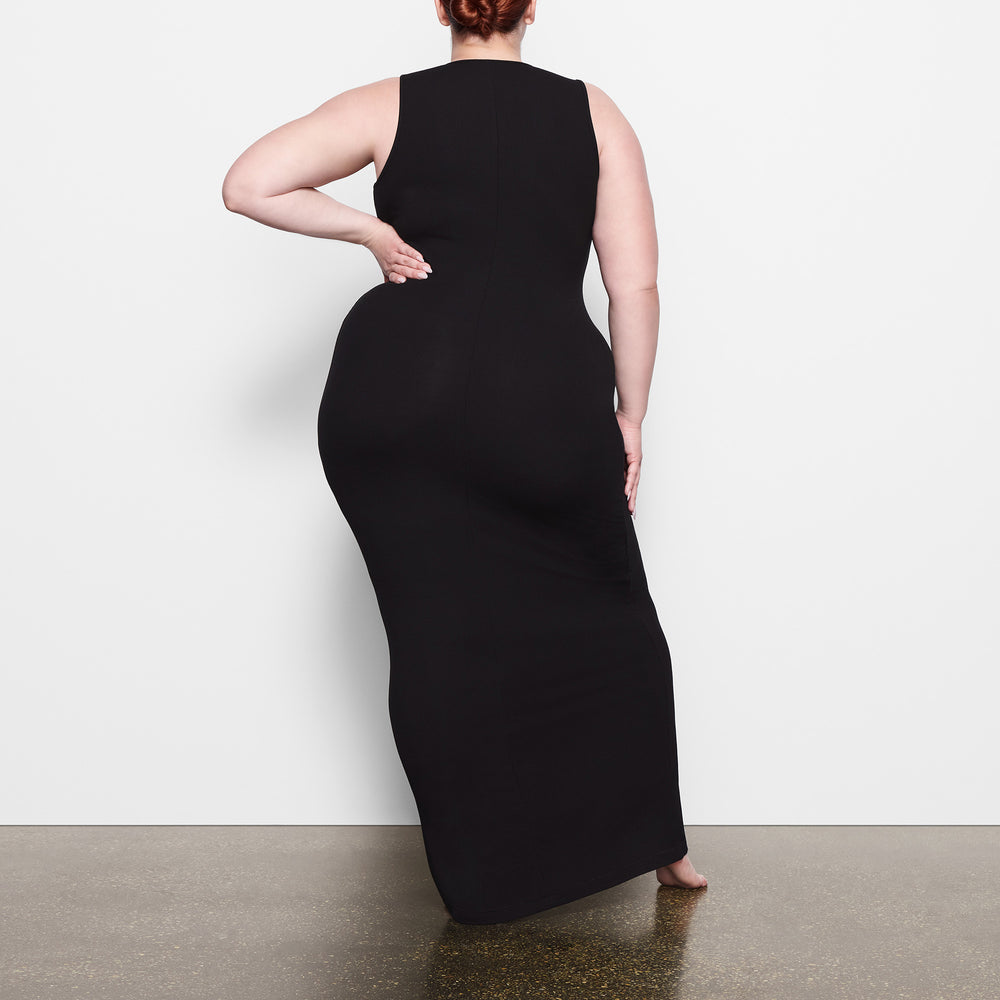 Skims SOFT LOUNGE SLEEVELESS LONG Dress Čierne | PGON-30627