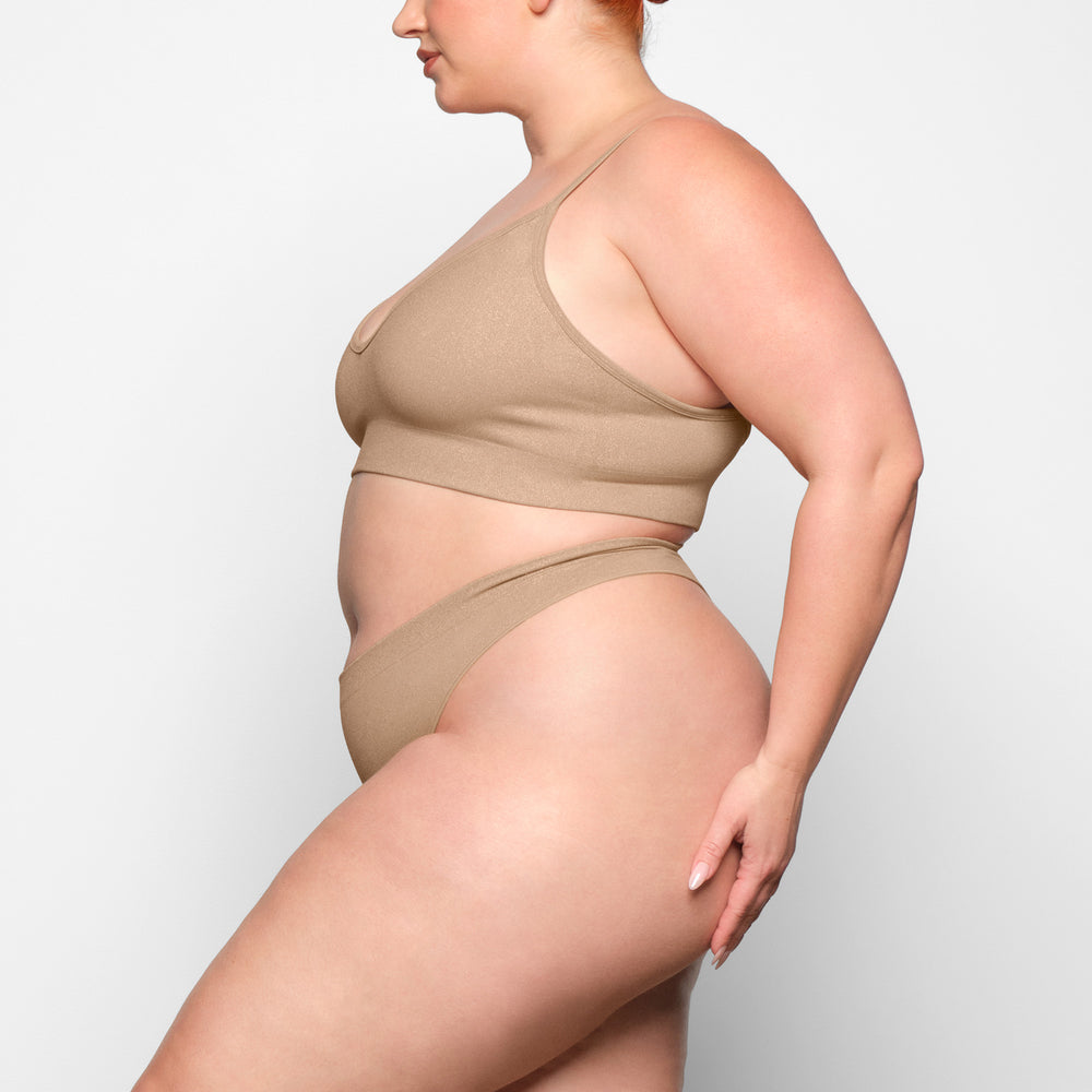 Skims SOFT SMOOTHING SHINE Bralette Béžové | DHRP-18043