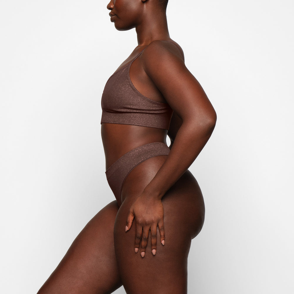 Skims SOFT SMOOTHING SHINE Bralette Čokoláda | WDVF-89023