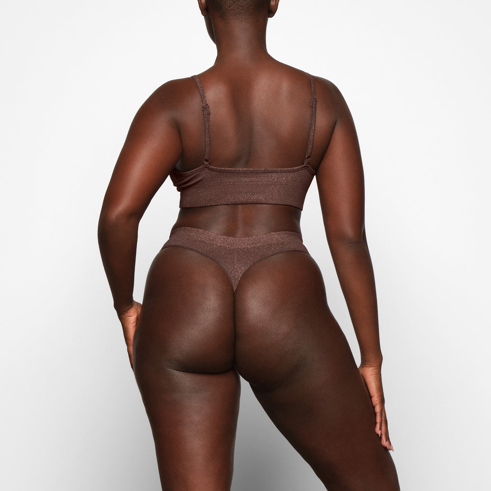 Skims SOFT SMOOTHING SHINE Bralette Čokoláda | WDVF-89023