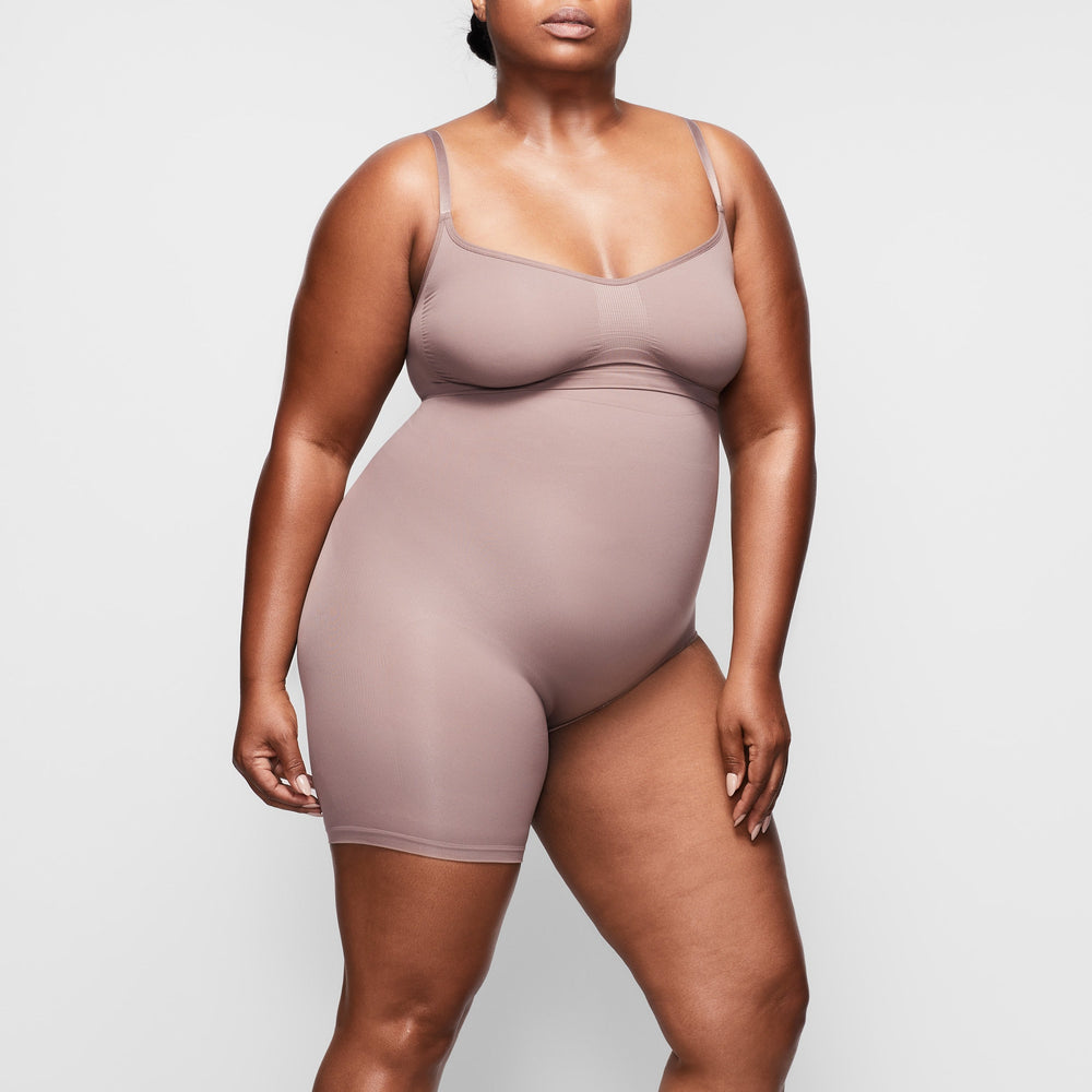 Skims SOLUTION SHORT #1 One Leg Shapewear Hnede | TVKJ-14508