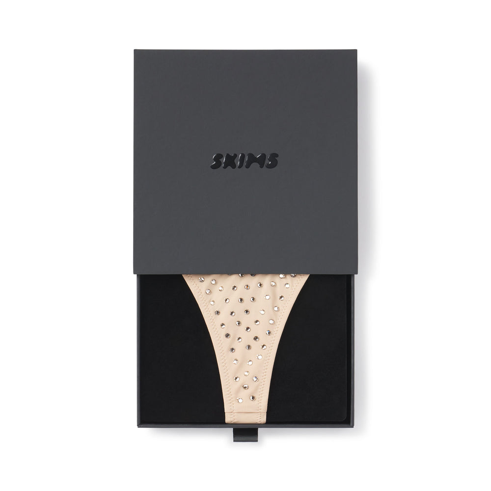 Skims SPARKLE JERSEY MINI Thong Béžové | ELYM-40651