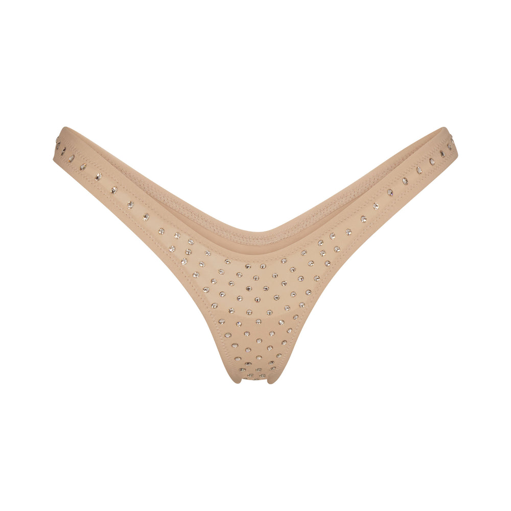 Skims SPARKLE JERSEY MINI Thong Béžové | ELYM-40651